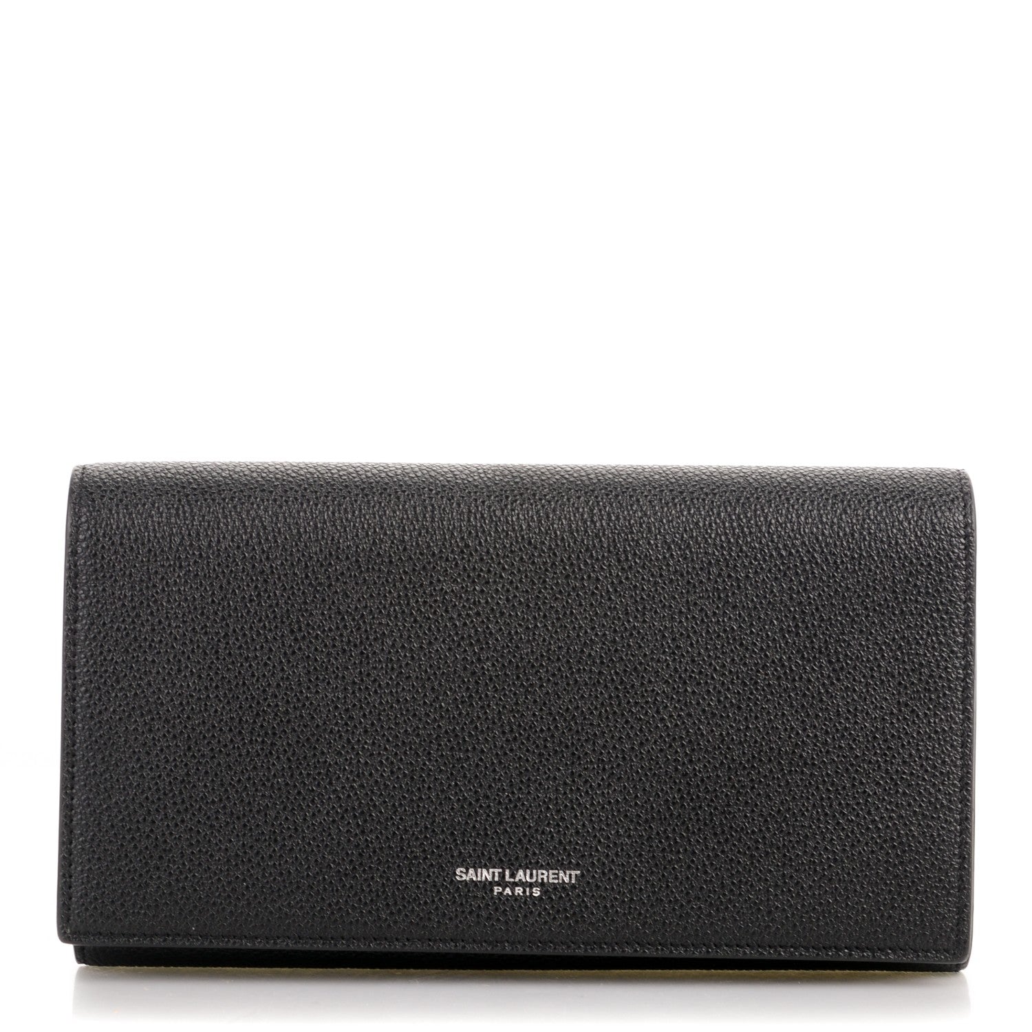 Saint Laurent Grain De Poudre Classic Large Flap Wallet Black 1 of 7