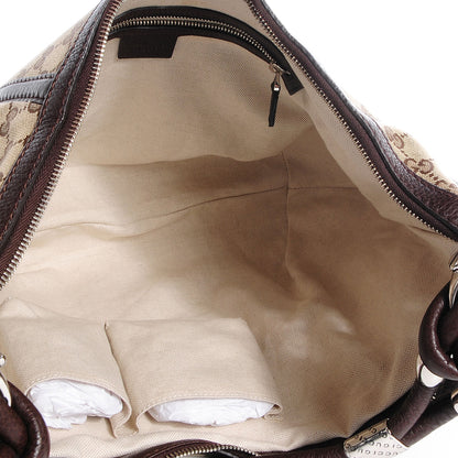 Gucci Monogram Medium Techno Horsebit Hobo Brown 5 of 7
