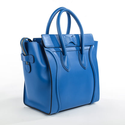 Celine Palmelato Mini Luggage Electric Blue 3 of 8