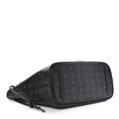 MCM Visetos Medium Liz Reversible Shopper Tote Black 4 of 19
