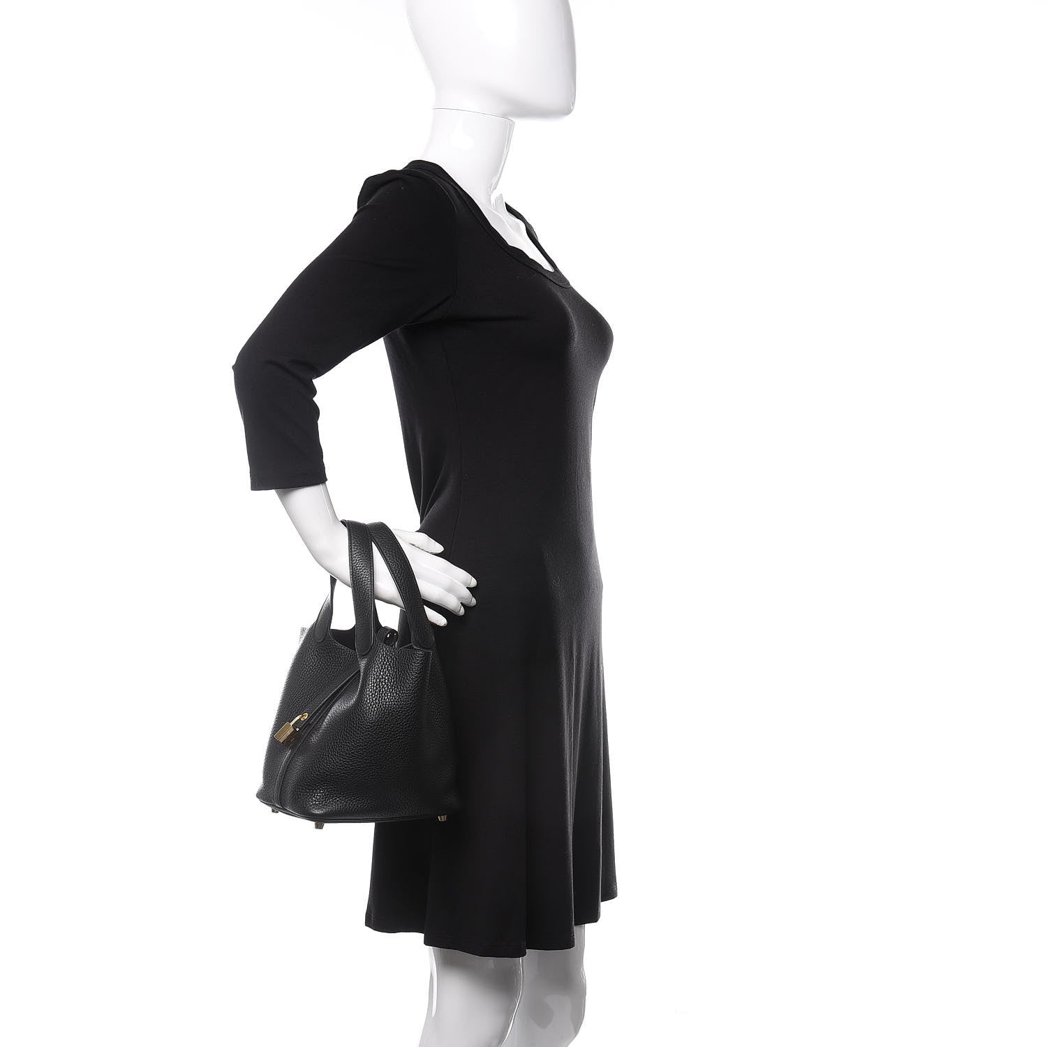 Hermes Taurillon Clemence Picotin Lock 18 PM Black 2 of 11