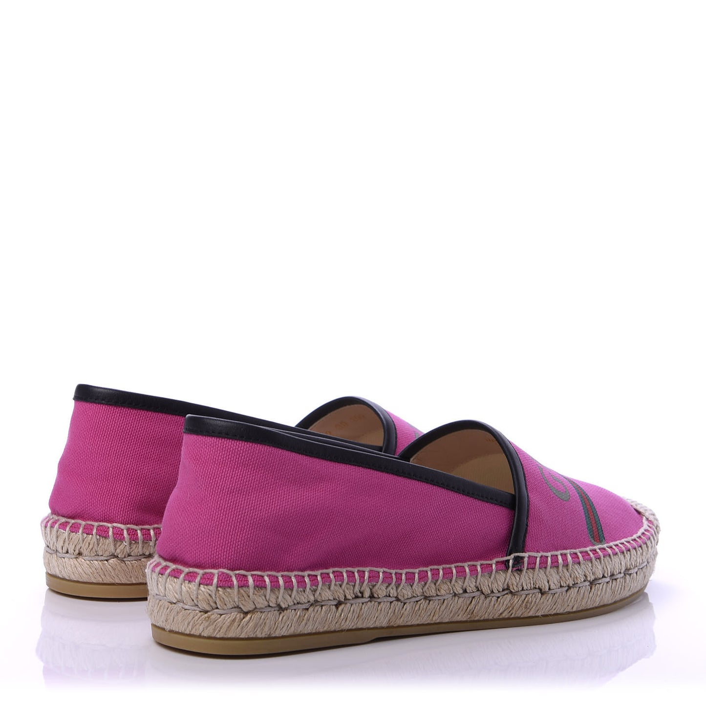 Canvas Logo Espadrilles 38 Cyclamen Rose Black