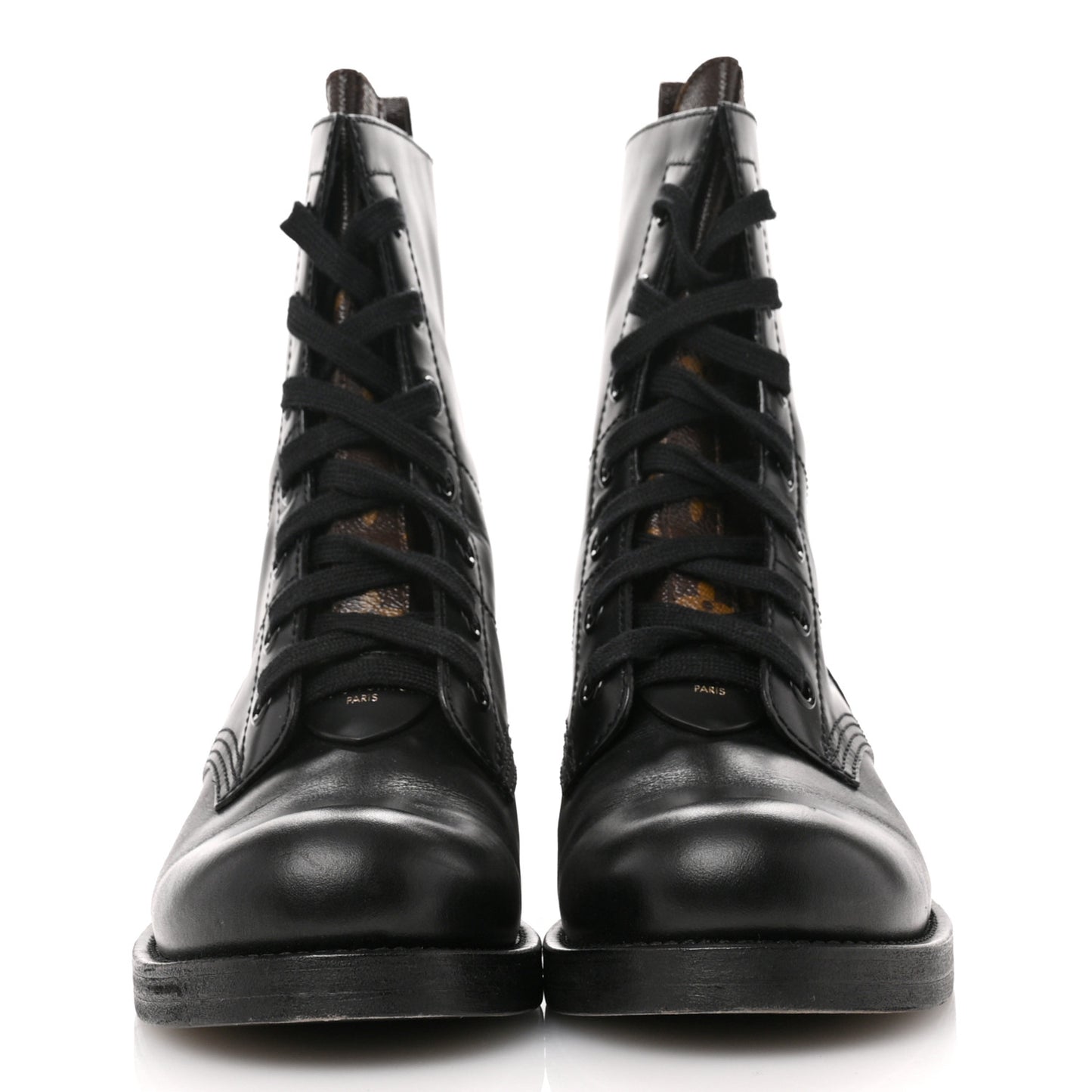 Calfskin Monogram Metropolis Flat Ranger Boots 40 Black