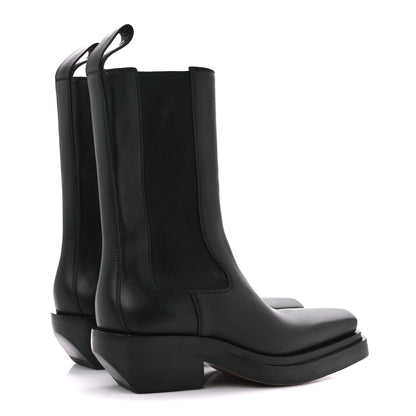 Bottega Veneta Calfskin Lean Mid-Calf Boots 38 Black 4 of 7