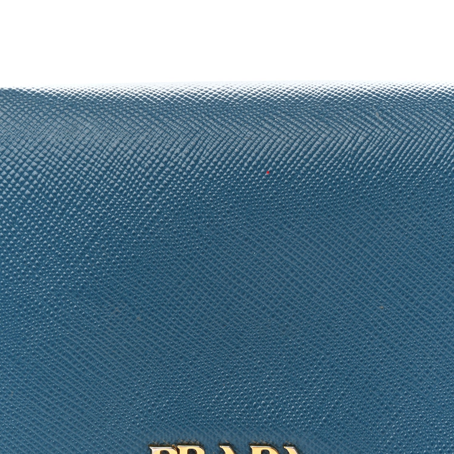 Prada Saffiano Metal Compact Snap Bi-Fold Wallet Cobalto 9 of 11