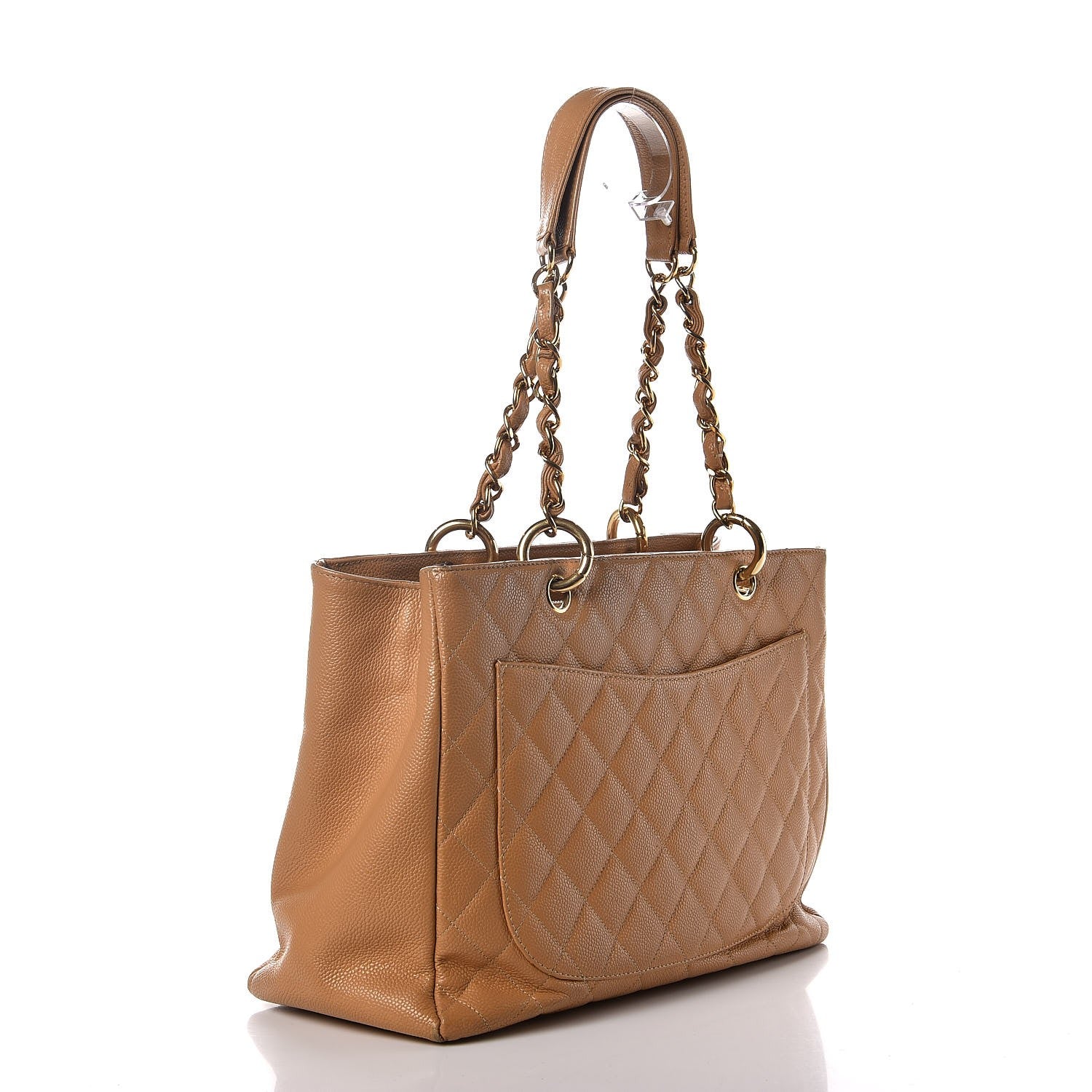 Chanel Caviar Quilted Grand Shopping Tote GST Beige 4 of 22