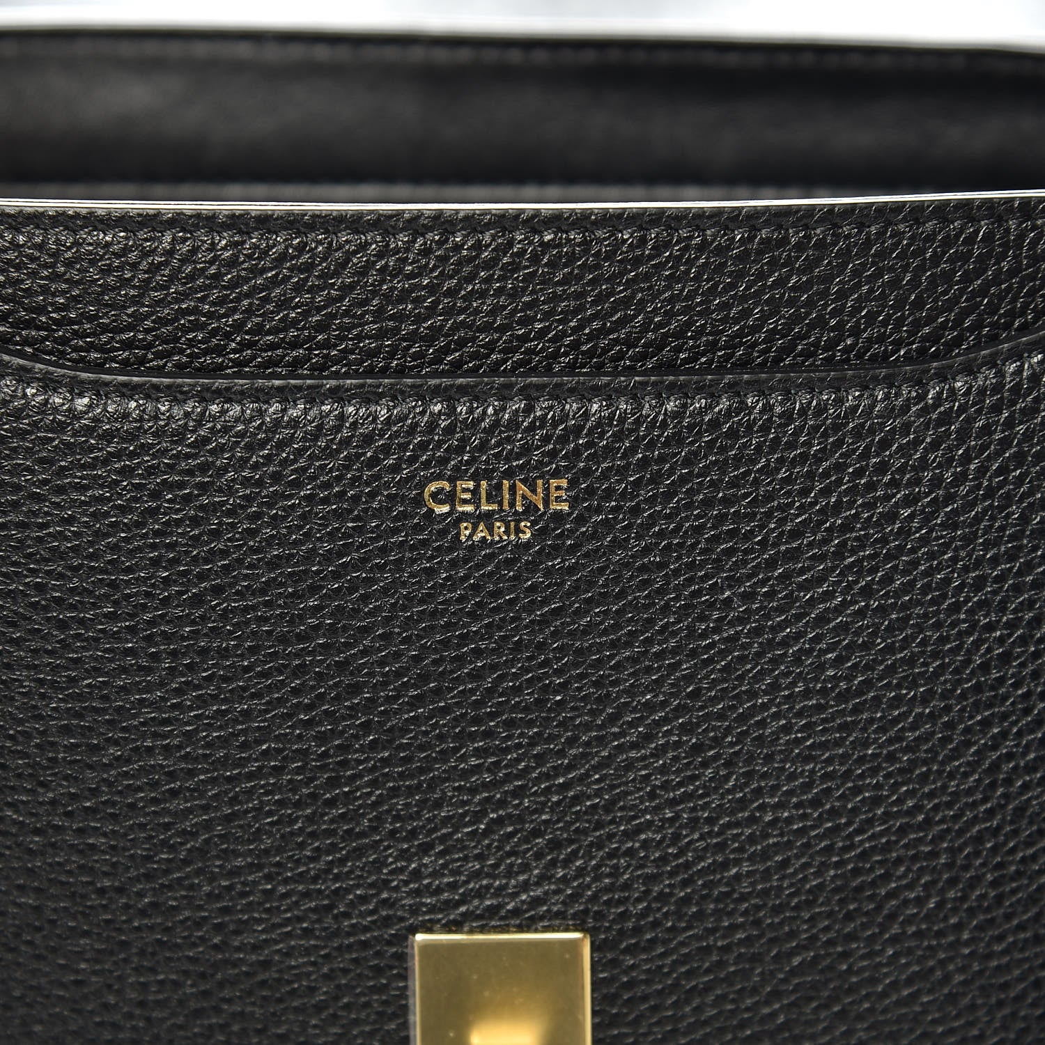 Celine Grained Calfskin Medium Besace 16 Black 8 of 10