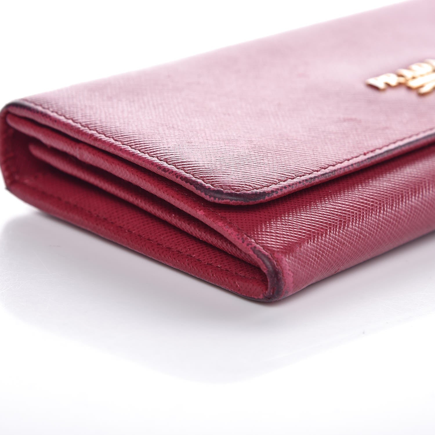 Prada Saffiano Metal Wallet Ibisco 10 of 19