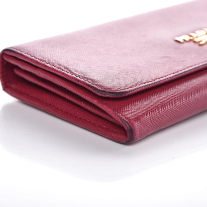 Prada Saffiano Metal Wallet Ibisco 10 of 19