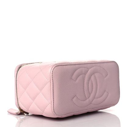 Chanel Caviar Quilted Small Vanity Case With Chain Light Pink 4 of 14