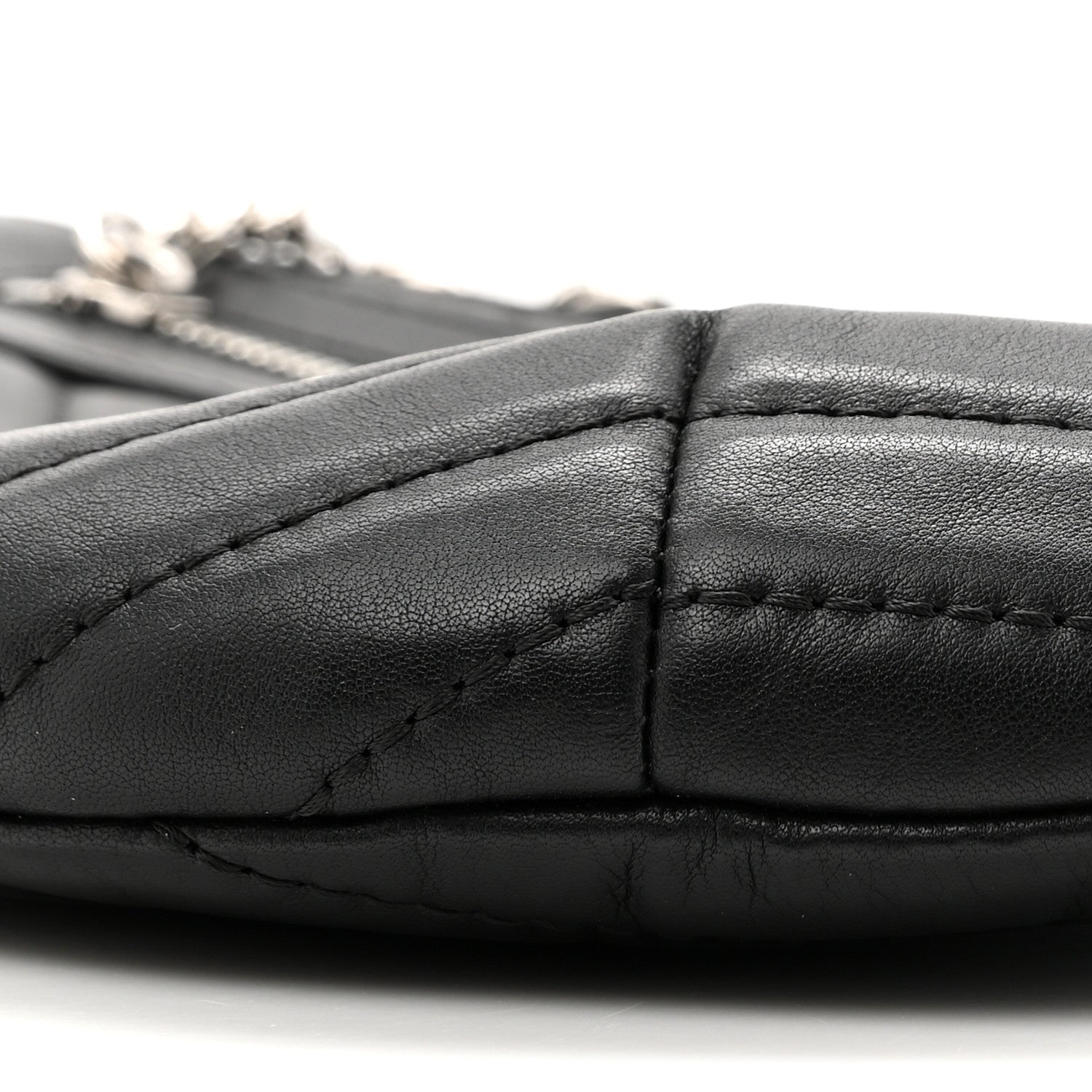Chanel Lambskin Chevron Quilted Waist Belt Bag Black 9 of 11