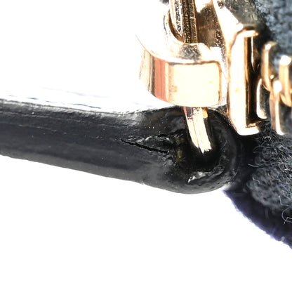 Chanel Felt Quilted Paris-Hamburg Charms Zip Around Wallet Dark Navy 10 of 10