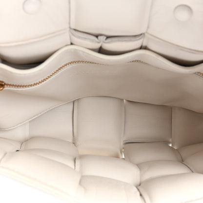 Bottega Veneta Lambskin Maxi Intreccio Padded Chain Cassette Crossbody Bag White 5 of 15