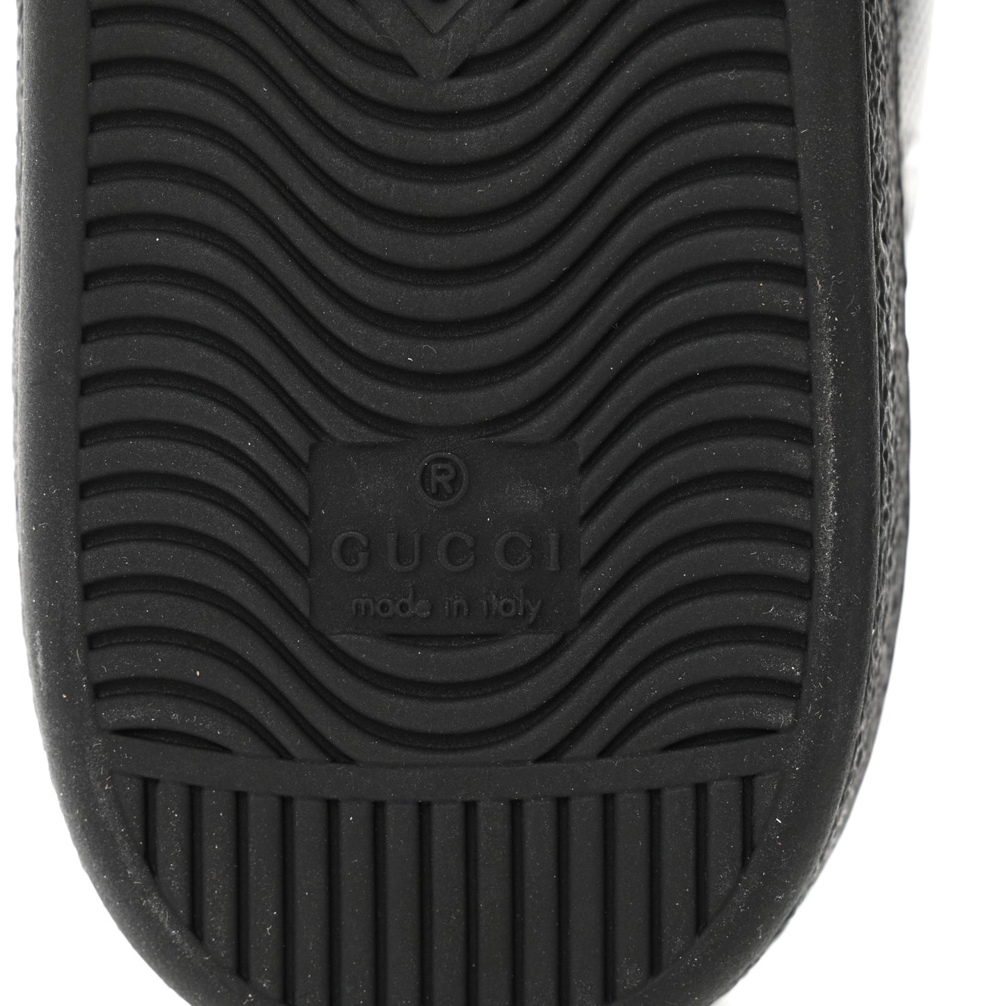 Calfskin GG Tennis Embossed Mens Ace Sneakers 9 Black