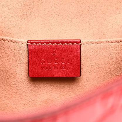 Gucci Guccissima Signature Padlock Backpack Hibiscus Red 11 of 19