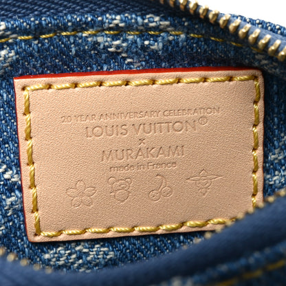 Louis Vuitton LV X TM Monogram Denim Cerises Key Pouch Blue 6 of 7