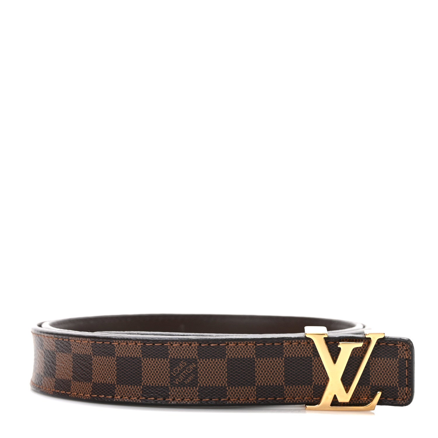 Louis Vuitton Mini Damier Ebene 25mm LV Initiales Belt 85 34 1 of 4