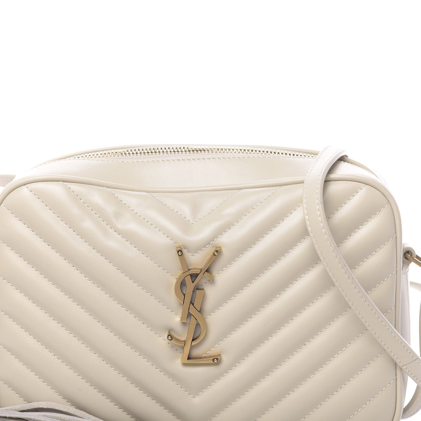 Calfskin Matelasse Monogram Lou Camera Bag Crema Soft