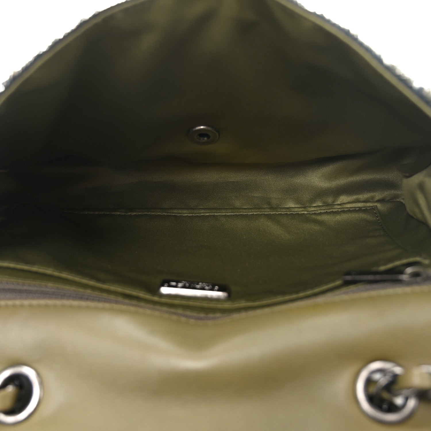 Chanel Sequin Coco Cuba Medium Single Flap Khaki 5 of 10