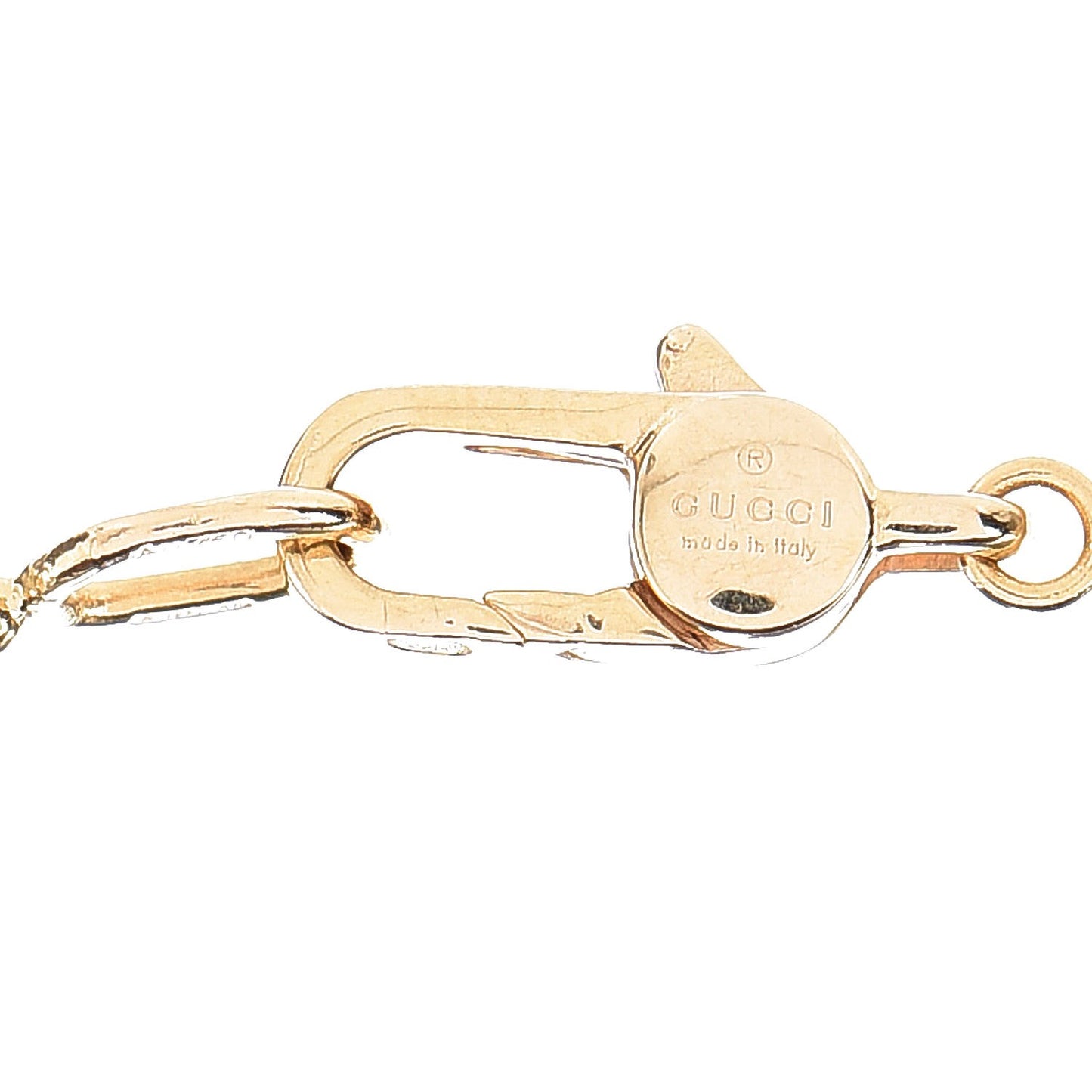 18K Yellow Gold Running GG Pendant Necklace