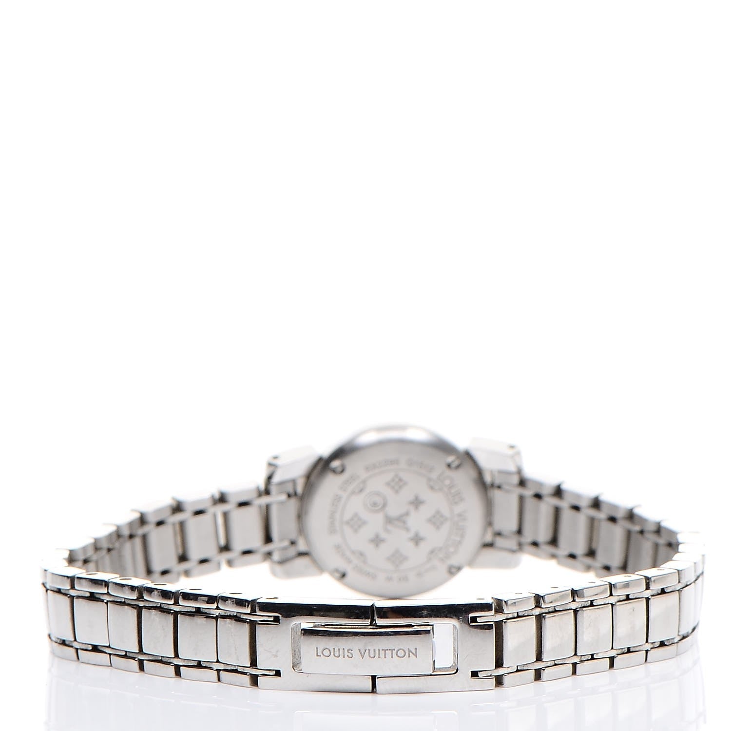 Louis Vuitton Stainless Steel Mother of Pearl 18mm Tambour Bijou Quartz Watch 4 of 7