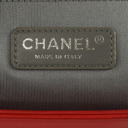 Chanel Calfskin Quilted Double Stitch Large Boy Flap Red 6 of 8