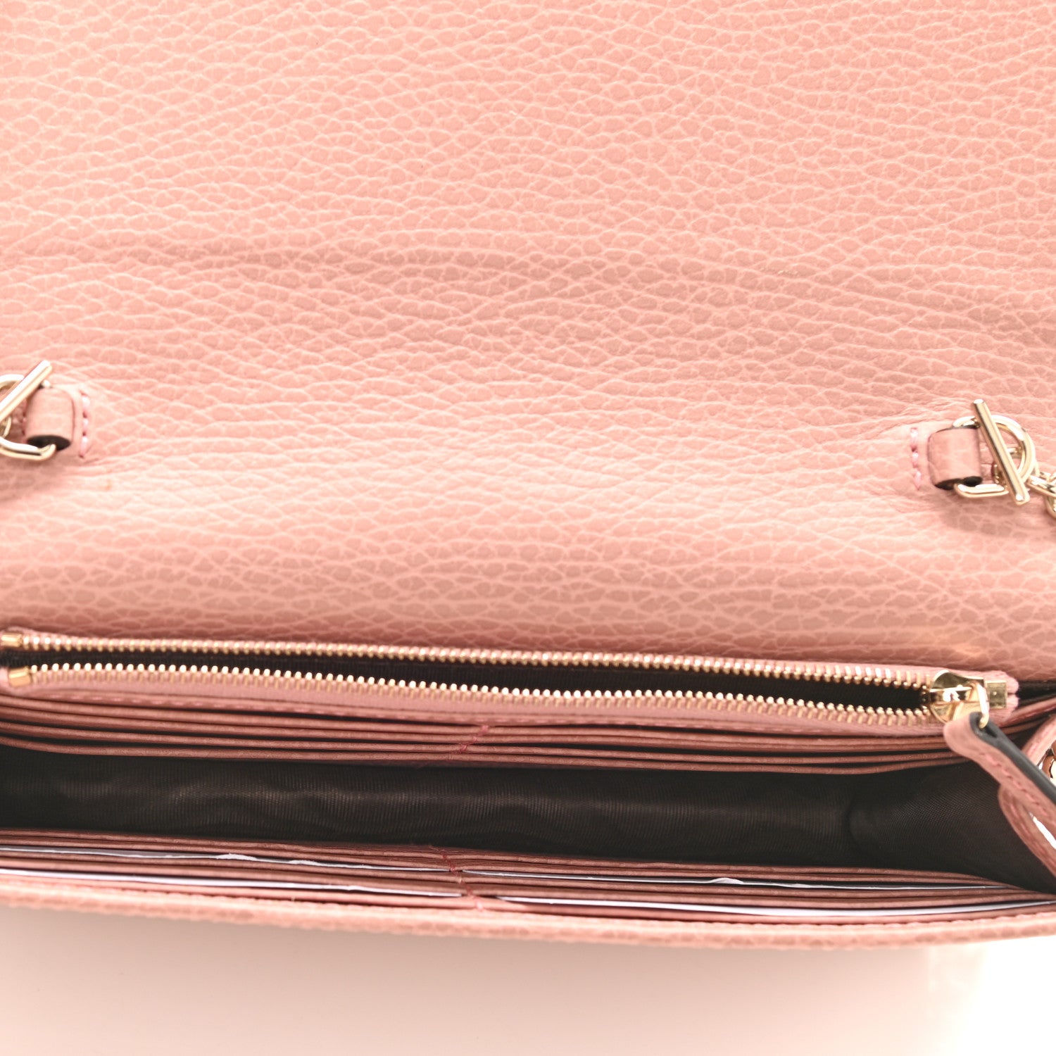 Gucci Dollar Calfskin Interlocking G Chain Wallet Soft Pink 5 of 8