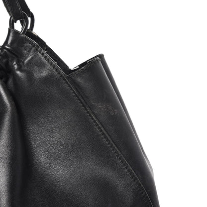 Gucci Calfskin Gathered Handbag Black 13 of 15