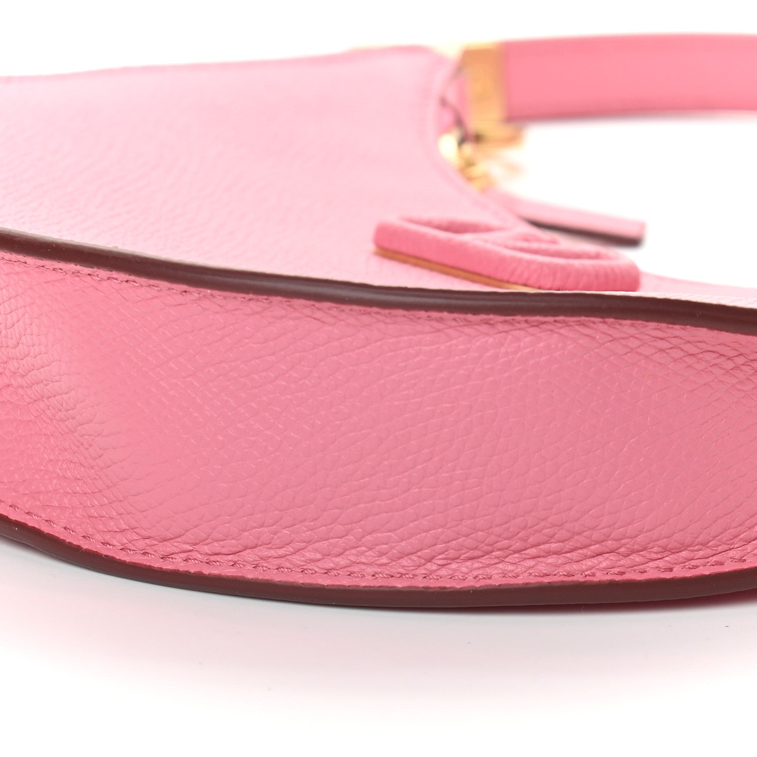 Valentino Garavani Grainy Calfskin Mini Vlogo Hobo Bag Flamingo Pink 8 of 8