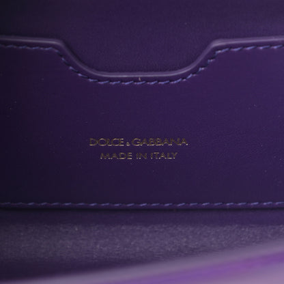 Dolce & Gabbana Holographic Patent Calfskin Strobo 3.5 Clutch Viola Medio 6 of 12