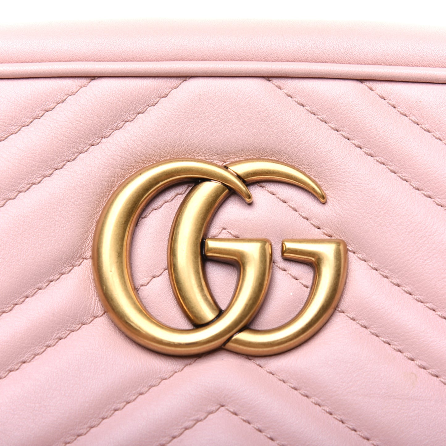 Calfskin Matelasse Small GG Marmont Chain Shoulder Bag Perfect Pink