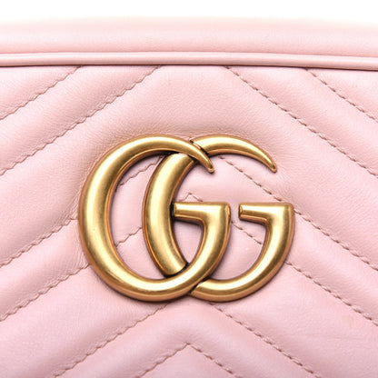 Gucci Calfskin Matelasse Small GG Marmont Chain Shoulder Bag Perfect Pink 13 of 18