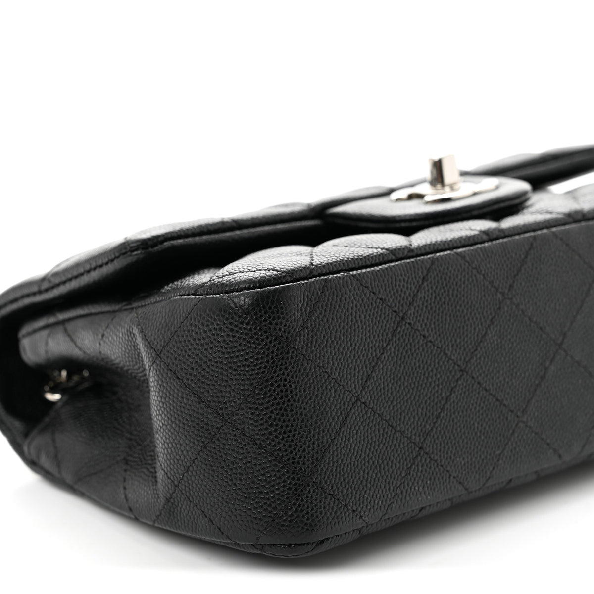 Caviar Quilted Mini Rectangular Flap Black
