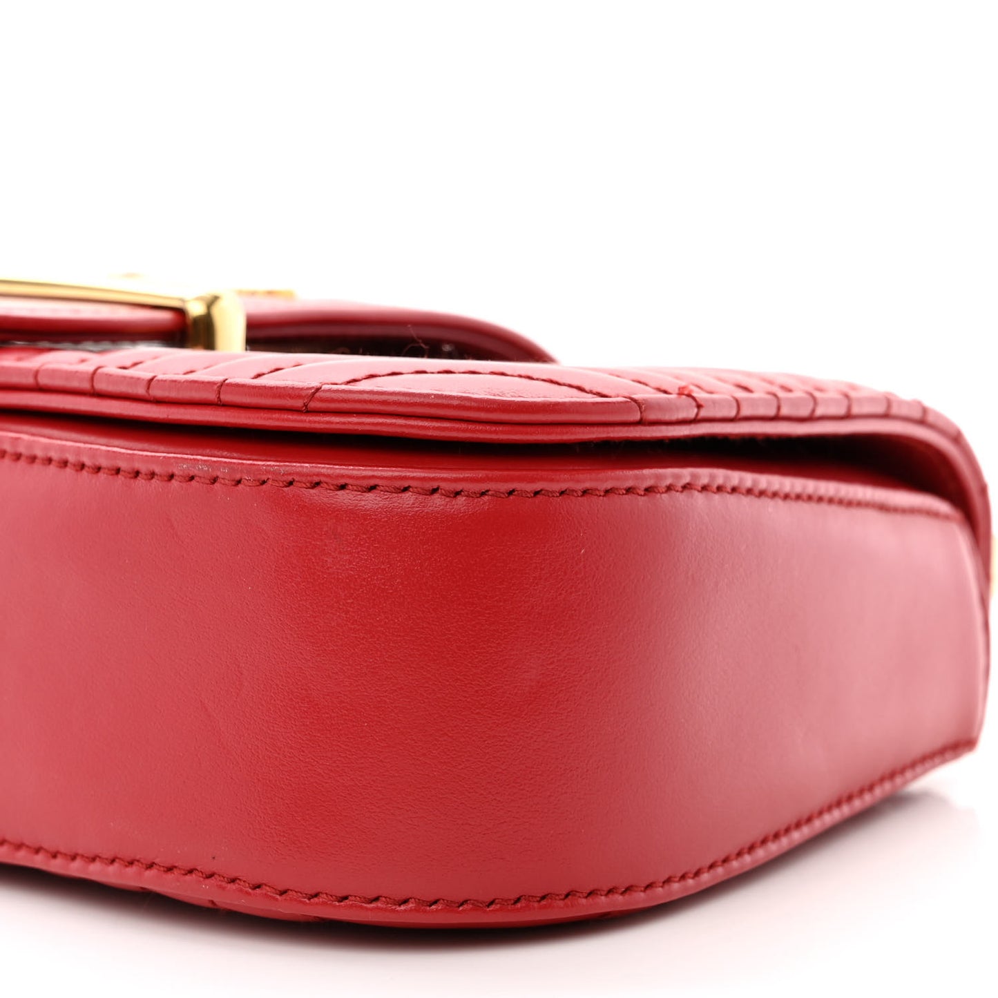 Soft Calfskin Impunture Diagramme Small Sidonie Chain Crossbody Bag Fuoco