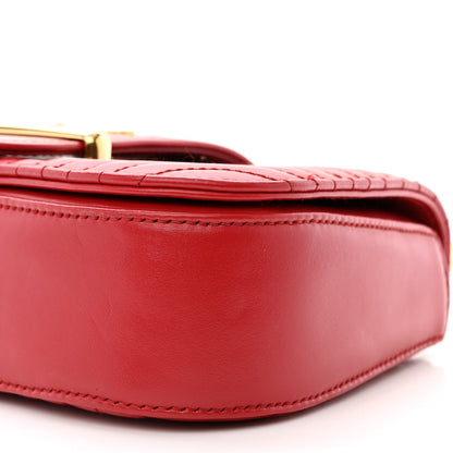 Prada Soft Calfskin Impunture Diagramme Small Sidonie Chain Crossbody Bag Fuoco 10 of 10