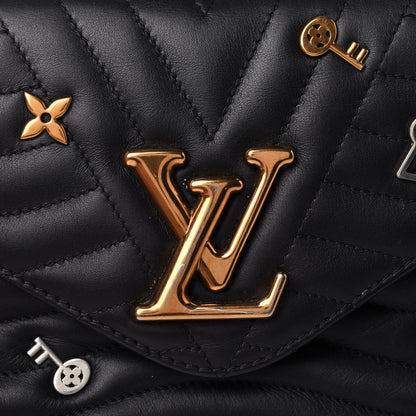 Louis Vuitton Calfskin Love Lock New Wave Chain MM Black 4 of 4