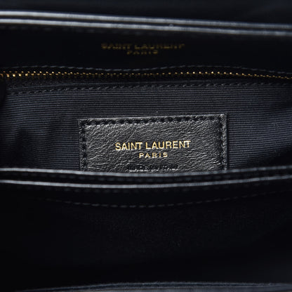 Saint Laurent Calfskin Y Quilted Monogram Toy Loulou Crossbody Bag Black 7 of 10