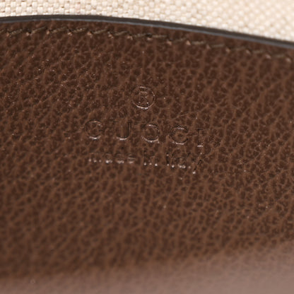 Gucci Monogram Jumbo GG Textured Dollar Calfskin Web Mini Horsebit 1955 Shoulder Bag Camel Ebony New Acero 6 of 12