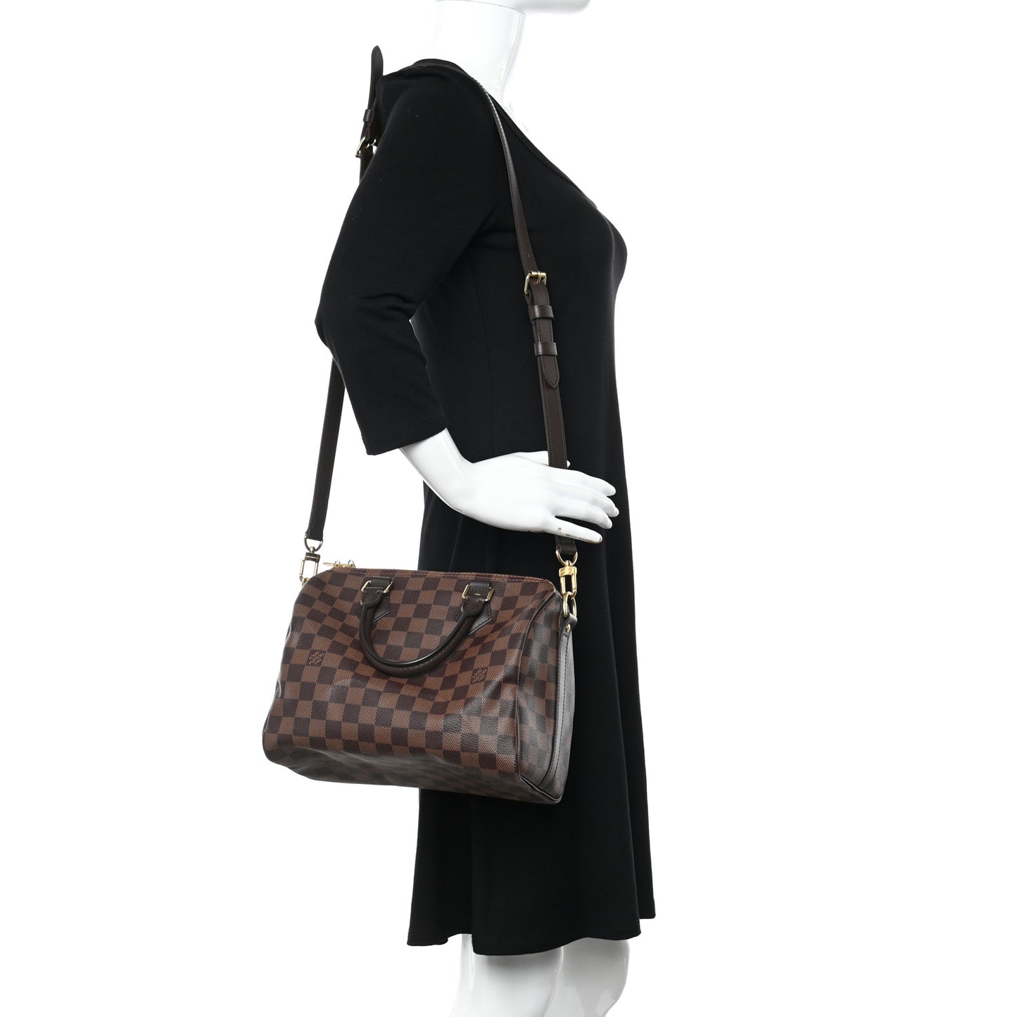 Damier Ebene Speedy Bandouliere 25