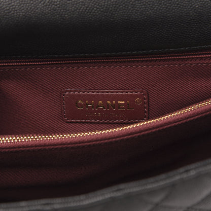 Chanel Caviar Quilted Medium Coco Handle Flap Black 6 of 10