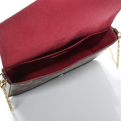 Louis Vuitton Monogram Pochette Felicie Chain Wallet Fuchsia 6 of 8