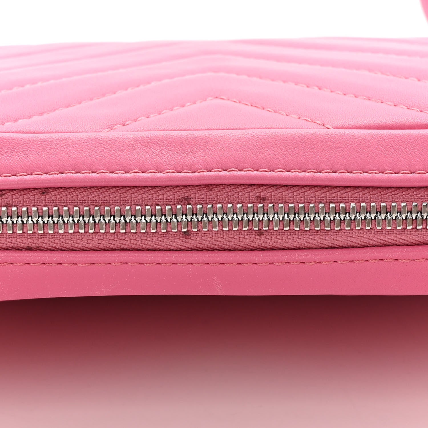Chanel Lambskin Chevron Quilted Small Promenade Camera Case Pink 13 of 16