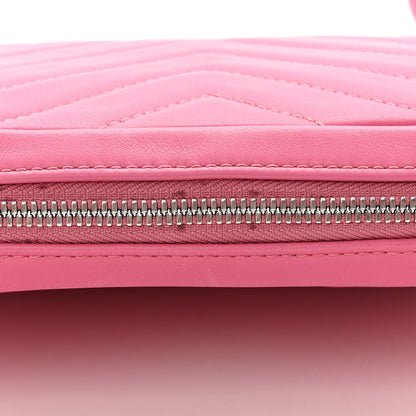 Chanel Lambskin Chevron Quilted Small Promenade Camera Case Pink 13 of 16