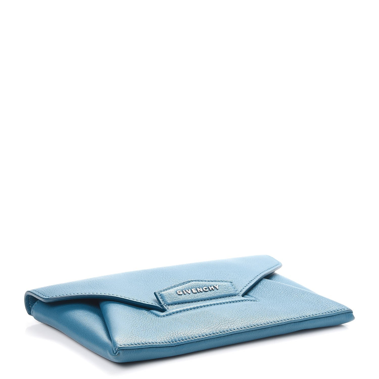 Givenchy Sugar Goatskin Small Antigona Envelope Clutch Mineral Blue 4 of 7