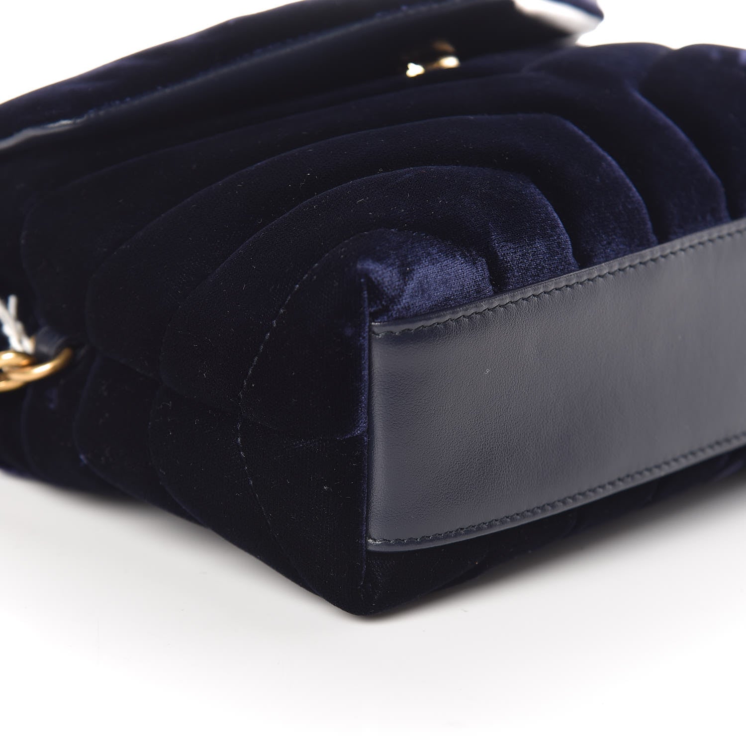 Saint Laurent Velvet Y Quilted Monogram Toy Loulou Crossbody Bag Navy 5 of 8