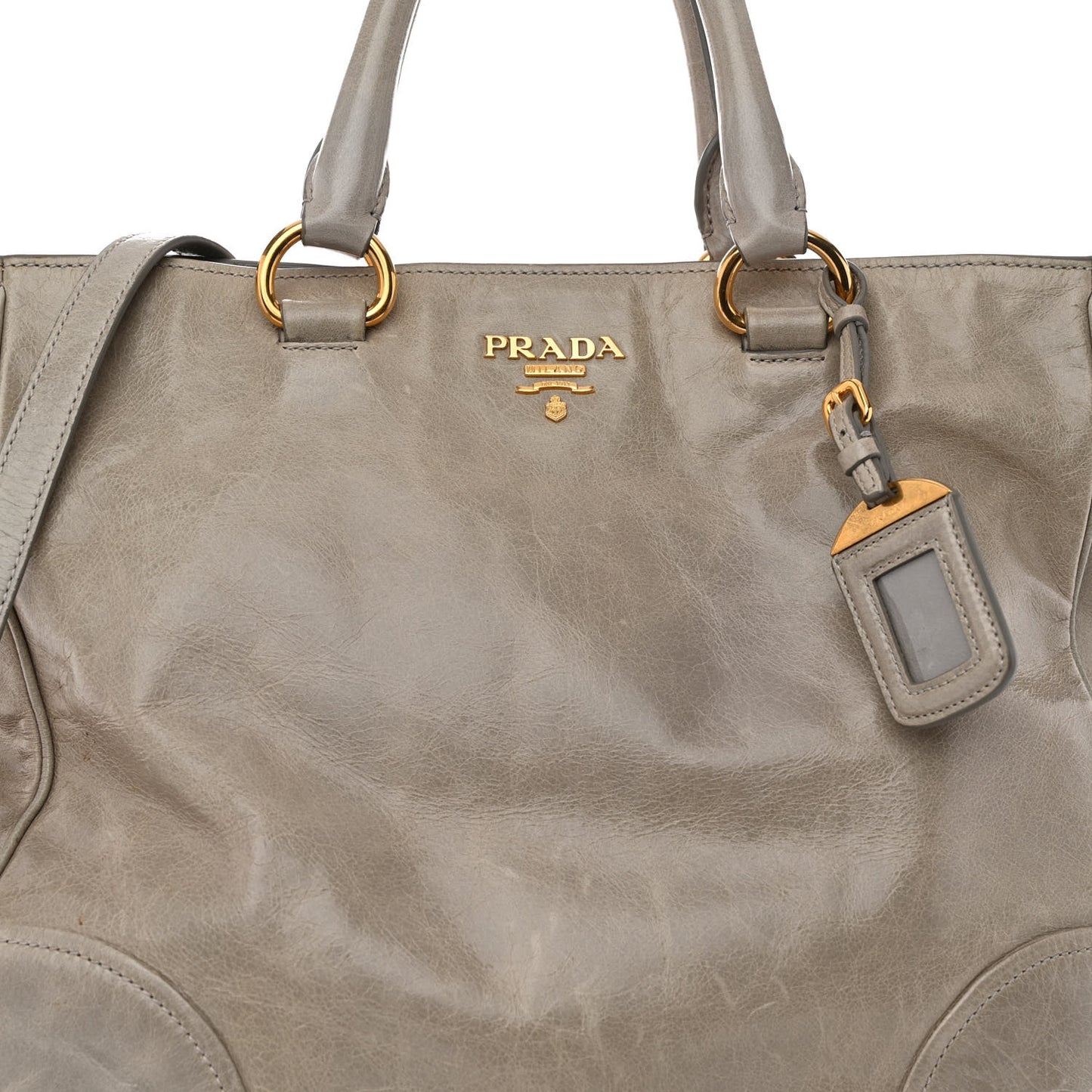 Vitello Shine Shopping Satchel Nube