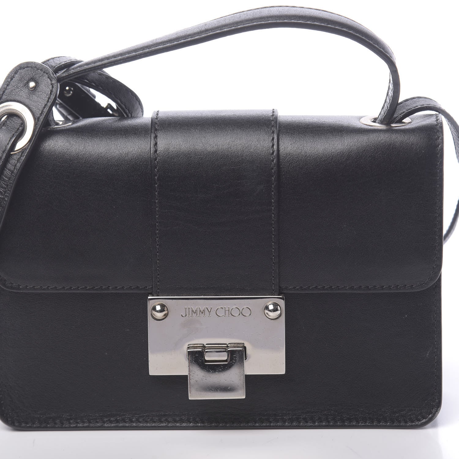 Jimmy Choo Calfskin Rebel Crossbody Bag Black 8 of 10