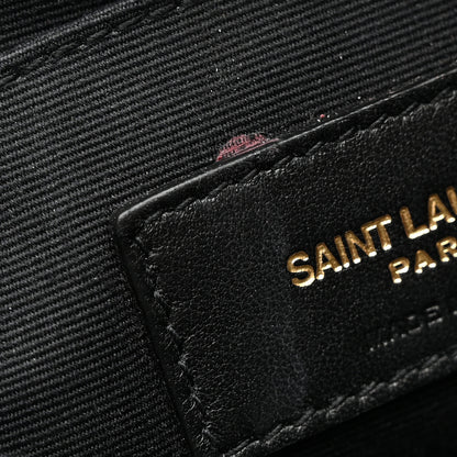 Saint Laurent Denim Matelasse Chevron Monogram A5 Wristlet Blue 8 of 9