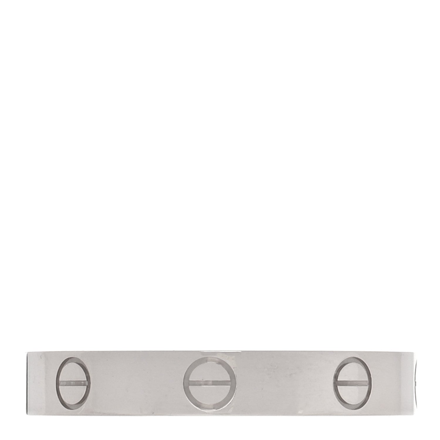 Cartier 18K White Gold 3.5mm LOVE Wedding Band Ring 61 9.5 3 of 4