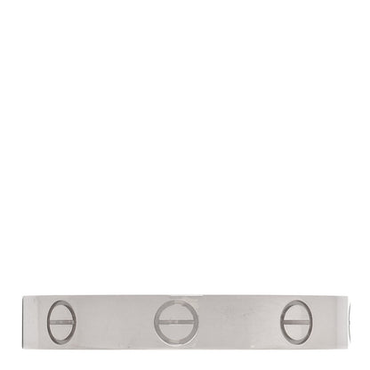 Cartier 18K White Gold 3.5mm LOVE Wedding Band Ring 61 9.5 3 of 4